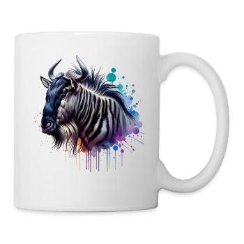 Gnu Motiv - Tasse - Weiß - Rechts