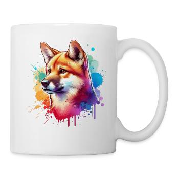 Australischer Wildhund Motiv - Tasse - Weiß - Rechts