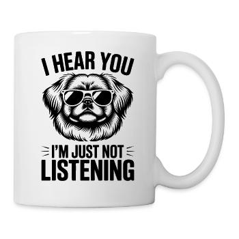 Pekingese Spruch Witz Lustiges Pekingese Geschenk  - Tasse - Weiß - Rechts