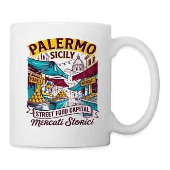 Palermo Sicily Street Food Capital Historical - Tasse - Weiß - Rechts