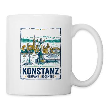 Konstanz Germany Bodensee Skyline Novelty For - Tasse - Weiß - Rechts