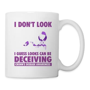 Der Schein kann trügen – Crohns IBD-Bewusstsein - Tasse - Weiß - Rechts