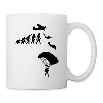 Fallschirmspringer Absprung Fallschirm Springen - Tasse - Weiß - Rechts