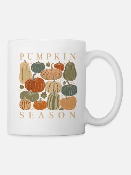 Pumpkin Season - Cozy Kürbis Herbst - Tasse - Weiß