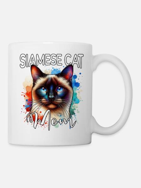 Siamkatze Mama - Tasse - Weiß
