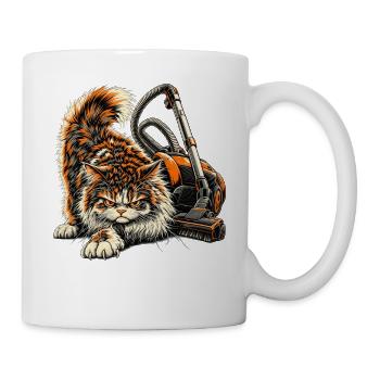 Höflichkeit: abgeschaltet, wie der Staubsauger - Tasse - Weiß - Rechts