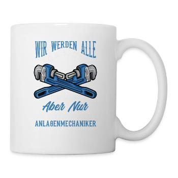 Anlagenmechaniker SHK Sanitär Heizung Handwerk - Tasse - Weiß - Rechts