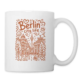 Berlin - City Life. Stadt mit Charme und Stil - Tasse - Weiß - Rechts