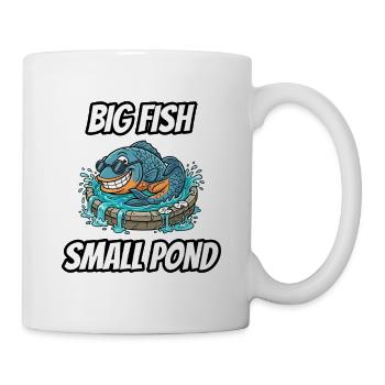 Big Fish Small Pond – lustige, wörtliche Idiom-Zeichentrickserie - Tasse - Weiß - Rechts