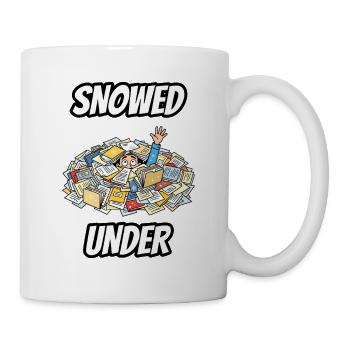 Snowed Under – Lustige, wörtliche Idiom-Zeichentrickserie - Tasse - Weiß - Rechts