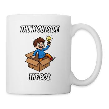Think Out the Box – lustige Idiom-Zeichentrickserie - Tasse - Weiß - Rechts