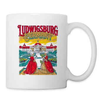 City Welcome To Ludwigsburg Germany Palace Gardens - Tasse - Weiß - Rechts