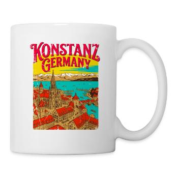 Welcome To Konstanz Germany Cityscape Novelty - Tasse - Weiß - Rechts