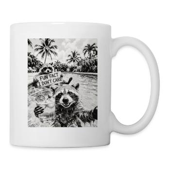 Funny Sarcastic Fun Fact I Don't Care - Tasse - Weiß - Rechts