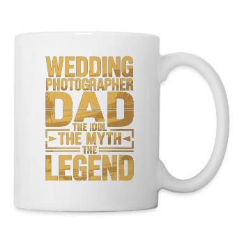 Wedding Photographer Dad The Idol The Cameraman - Tasse - Weiß - Rechts