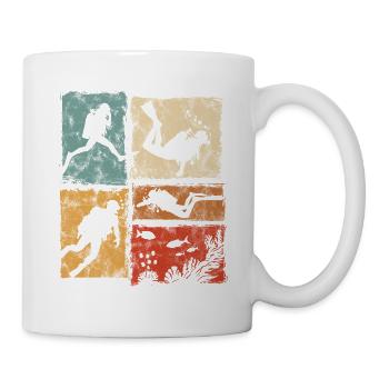 Taucher Design Für Schnorcheln und Tauchen - Tasse - Weiß - Rechts