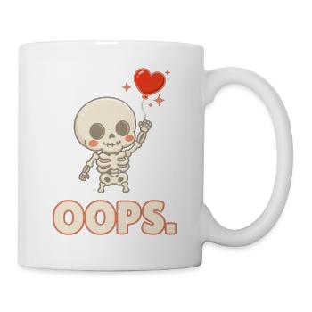 Herzballon-Skelett OOPS - Tasse - Weiß - Rechts