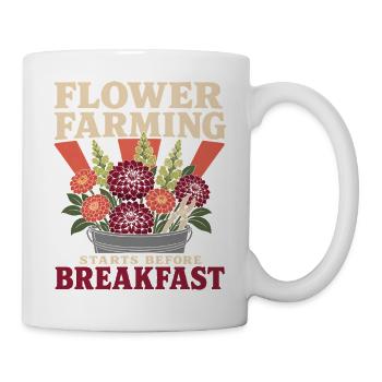 Blumenbauern Schnittblumenzüchter Blumenfarm - Tasse - Weiß - Rechts