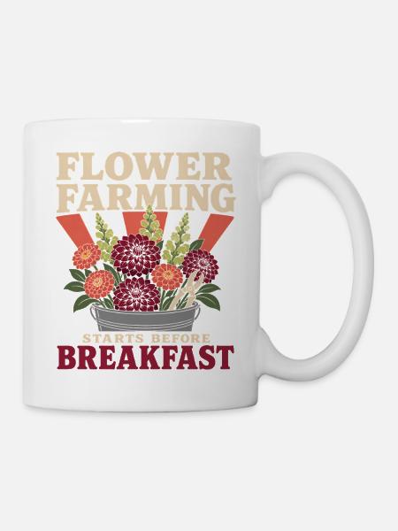 Blumenbauern Schnittblumenzüchter Blumenfarm - Tasse - Weiß