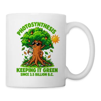 Retro-Eichen-Photosynthese - Tasse - Weiß - Rechts