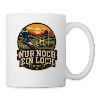 Fußballgolf Nur noch ein Loch - Tasse - Weiß - Rechts
