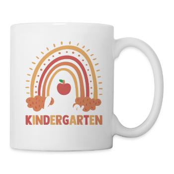 Hello Kindergarten Rainbow Back To School Cute Stu - Tasse - Weiß - Rechts