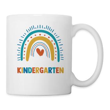 Hello Kindergarten Rainbow Back To School Cute Stu - Tasse - Weiß - Rechts