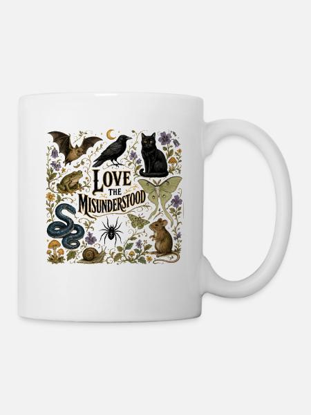Love The Misunderstood Tiere Nacht Natur Gothic - Tasse - Weiß