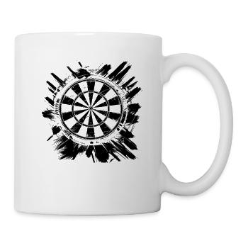 Dartscheibe Graffiti - Tasse - Weiß - Rechts
