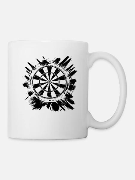 Dartscheibe Graffiti - Tasse - Weiß