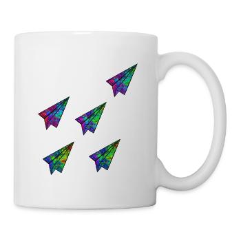 PaperPlaneFormationLight - Tasse - Weiß - Rechts