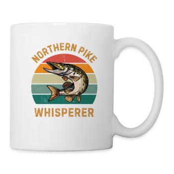 Nördlicher Hechtflüsterer lustiges Angelgeschenk - Tasse - Weiß - Rechts