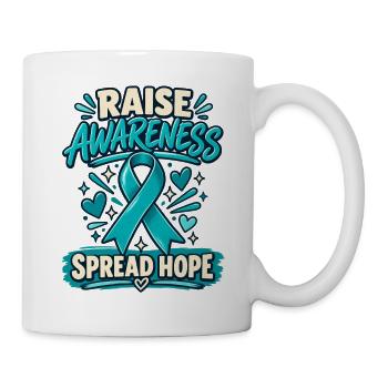 Bewusstsein Schaffen Hoffnung Verbreiten Teal - Tasse - Weiß - Rechts