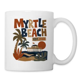 Myrtle Beach Retro Est.1938 - Tasse - Weiß - Rechts