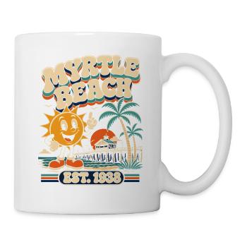 Myrtle Beach Est. 1938 Retro - Tasse - Weiß - Rechts