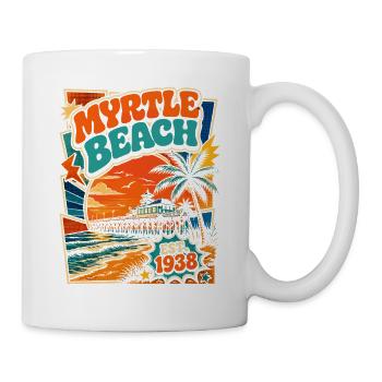 Myrtle Beach Retro Poster 1938 - Tasse - Weiß - Rechts