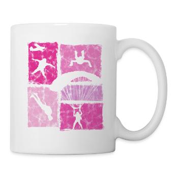 Fallschirmspringer Freifall Fallschirm Extremsport - Tasse - Weiß - Rechts