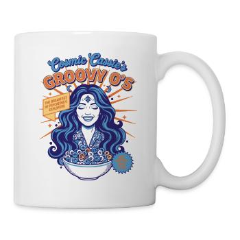 Trippy Festival Hippie Cosmic Cassies Groovy Os - Tasse - Weiß - Rechts