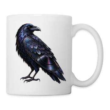 Irisierender Rabe um Mitternacht - Tasse - Weiß - Rechts