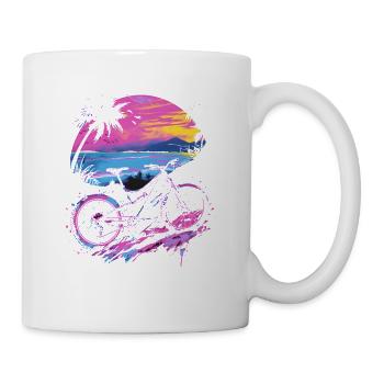 Mountainbike Retrowave - Tasse - Weiß - Rechts