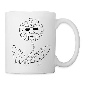 Dandy the Wheedo – Mürrischer Löwenzahn - Tasse - Weiß - Rechts