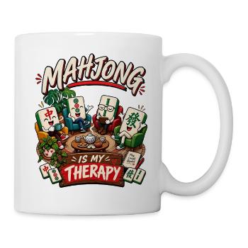 Mahjong Therapie Lounge - Tasse - Weiß - Rechts