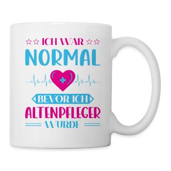 Altenpfleger Geschenk Altenpflege Pflegefachkraft - Tasse - Weiß - Rechts
