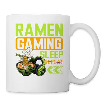 Funny Gaming Anime Cat Gamer - Tasse - Weiß - Rechts
