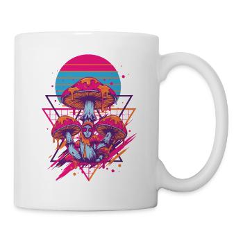 Psychedelische Festival-Hippie-Pilz-Batik-Pilze - Tasse - Weiß - Rechts