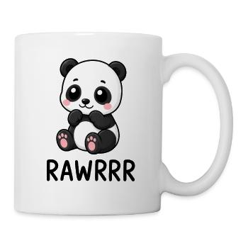 Süßer Panda Lustiger Cartoon - Tasse - Weiß - Rechts