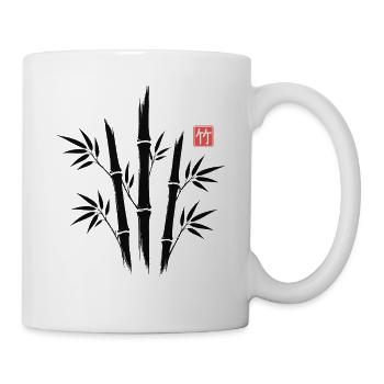 Bamboo Kanji Japanese Minimal Art - Tasse - Weiß - Rechts