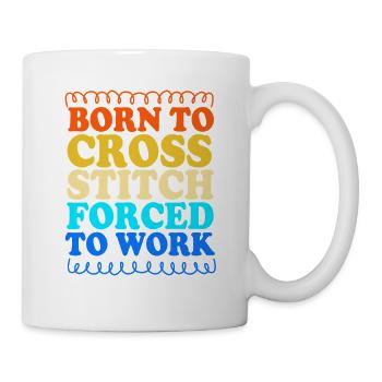 Kreuzstich - Tasse - Weiß - Rechts
