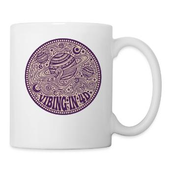 Lebendig in 4D-Hippie-Musik, psychedelischer Rave-Goa-Trance - Tasse - Weiß - Rechts