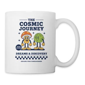 Psychedelisches Festival Kosmische Reise Hippie-Pilz - Tasse - Weiß - Rechts